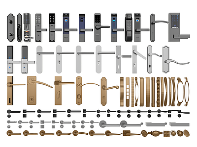 现代门把手 把手 锁 电子锁 感应锁 指纹锁 五金锁