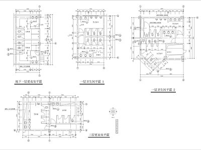 四星级宾馆标准间室内 施工图 客房