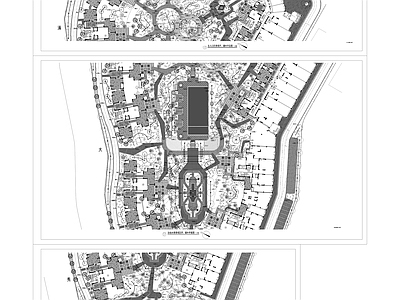 大型小区绿化景观 施工图 居住区景观