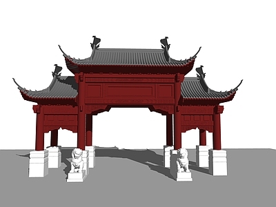 中式牌坊牌楼 大 古建牌坊 双柱牌坊 牌楼 古建大
