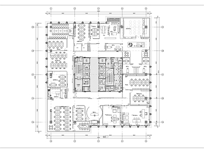 创意精装大型办公室室内 施工图