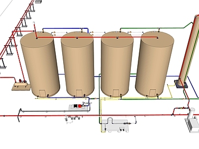油罐 储气罐 阀门 管道