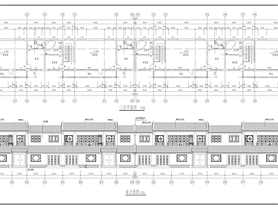 经典现代联排四合院 施工图