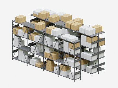 现代货架 架子 快递架 仓库架