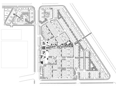 现代居住区 施工图 居住区景观