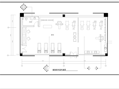 商务会所健身房 施工图