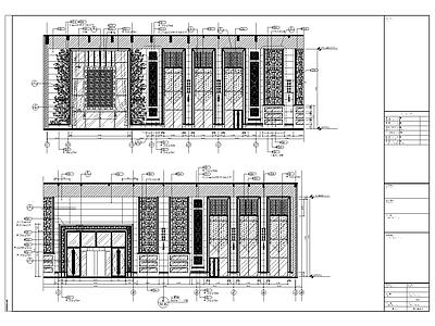 酒店大堂迎宾正面CAD 施工图