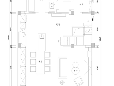 极简两层复式公寓 施工图