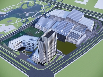 现代大型会展中心 展览馆建筑