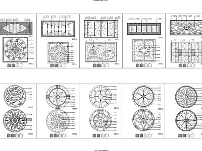 石材地砖拼花详图 施工图