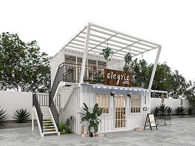 现代集装箱咖啡店 奶茶店