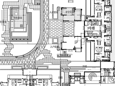 成都中南海棠集后 施工图 居住区景观