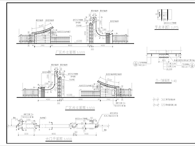 大门建筑结 施工图 工业建筑