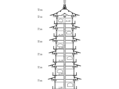 古塔建筑 施工图