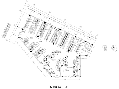 最新流行现代风格网吧室内设 施工图