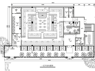 510㎡酒吧平面布置图 施工图