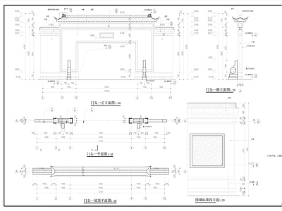 古建门头一带结构 施工图