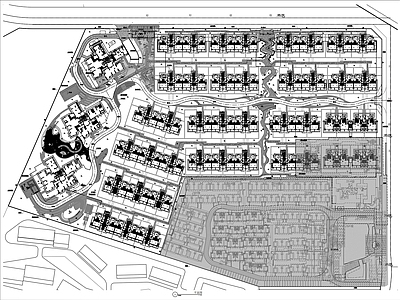 现代风格大区景观 施工图 居住区景观