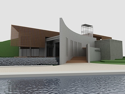 现代展览馆建筑