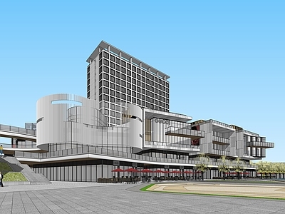 现代商场建筑 商业街