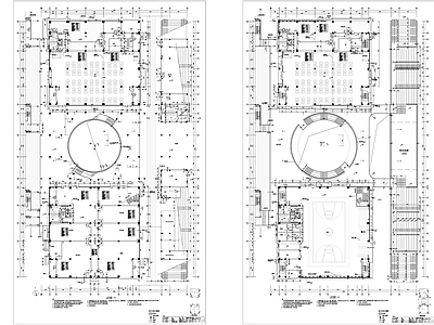 现代多层学校 食堂 体育馆 全套 施工图