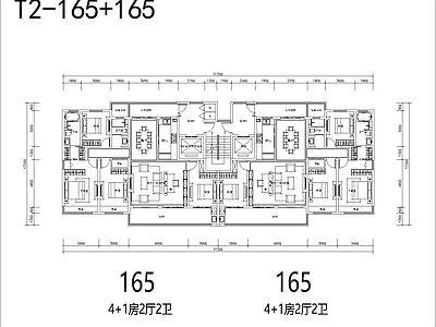 165南北通大面宽二类高层建筑 施工图