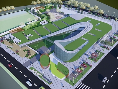 现代展览馆建筑