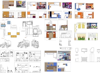 2024儿童房家具图库 施工图 桌椅