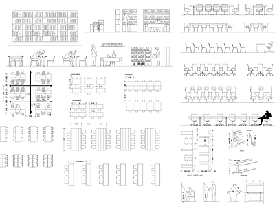 2024图书馆家具图库 施工图