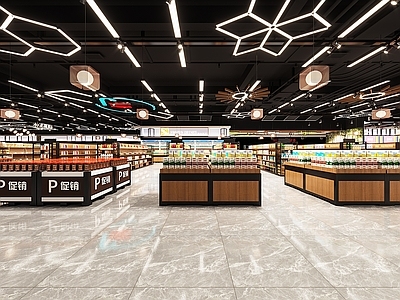 现代超市 果蔬架 烟酒架 食品架