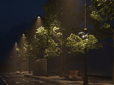 现代路灯