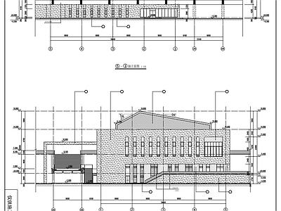 学校风雨球场建筑 施工图