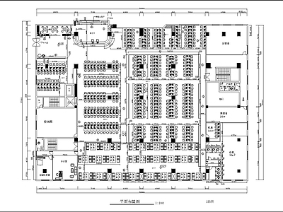 1550平方现代风格网吧网咖室内设计 施工图