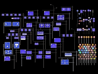 交通禁令指示标志 道路设施 交通指示牌 道路指示牌 道路导向牌