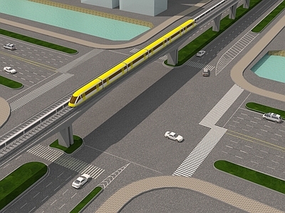 现代公路 轻轨 磁浮 桥梁 高架 路面