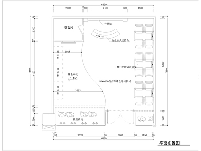 53平米时尚浪漫婚纱店面室内 施工图 服装店