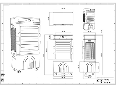 工业冷风机制作图 施工图