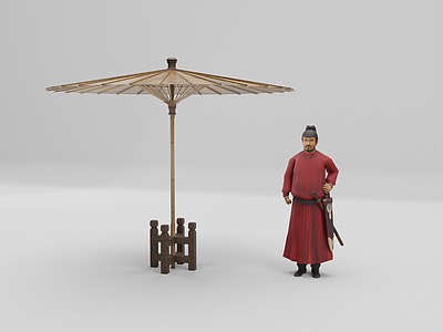 中式古代遮阳伞 油纸伞