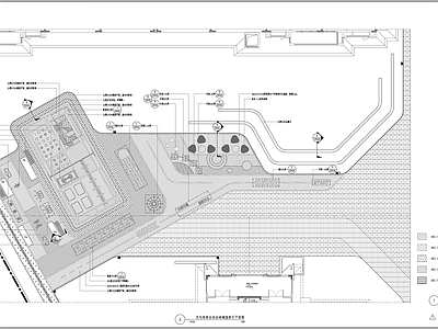 小区羽毛球综合运动场节点详图 施工图 居住区景观