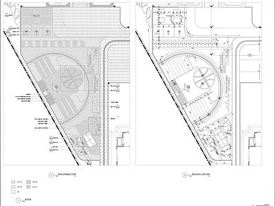 篮球活动场地平面图 施工图 居住区景观