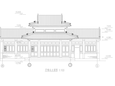 古建厅楼方案图 施工图