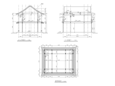 中式亭观建 施工图