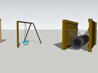 娱乐器材组合 小品 轮胎摇椅 儿童设施