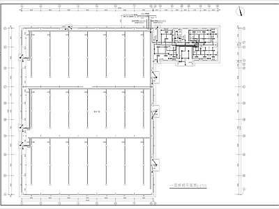 带天车厂房 建筑 结构 水 暖 施工图 工业建筑