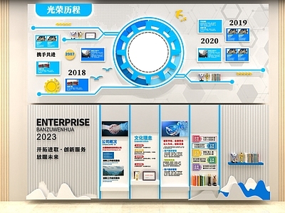 现代科技文化墙 人工智能实验室 科技展厅文化墙 计算机教室 企业文化墙