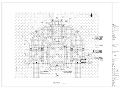 钢筋混凝土结构U型长廊详图 施工图 居住区景观