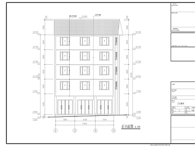 六层自建房 首层商业  施工图