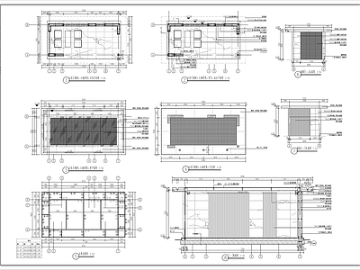新中式示范区会客厅廊架 铝板廊架 施工图