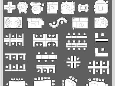办公家具图块 图库 办公家具图库