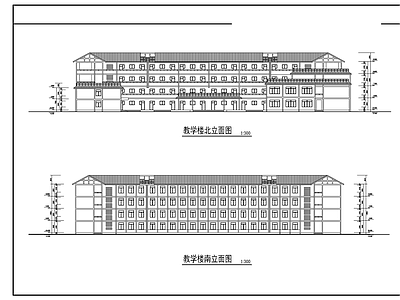 农村中学建筑 施工图